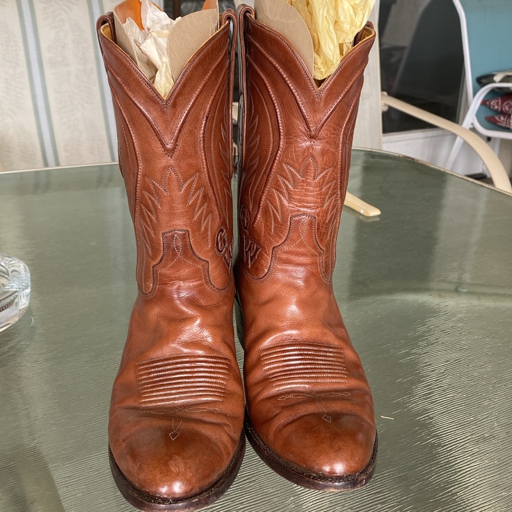 Men’s Cowboy Boots. Custom made with GW initials on them.
